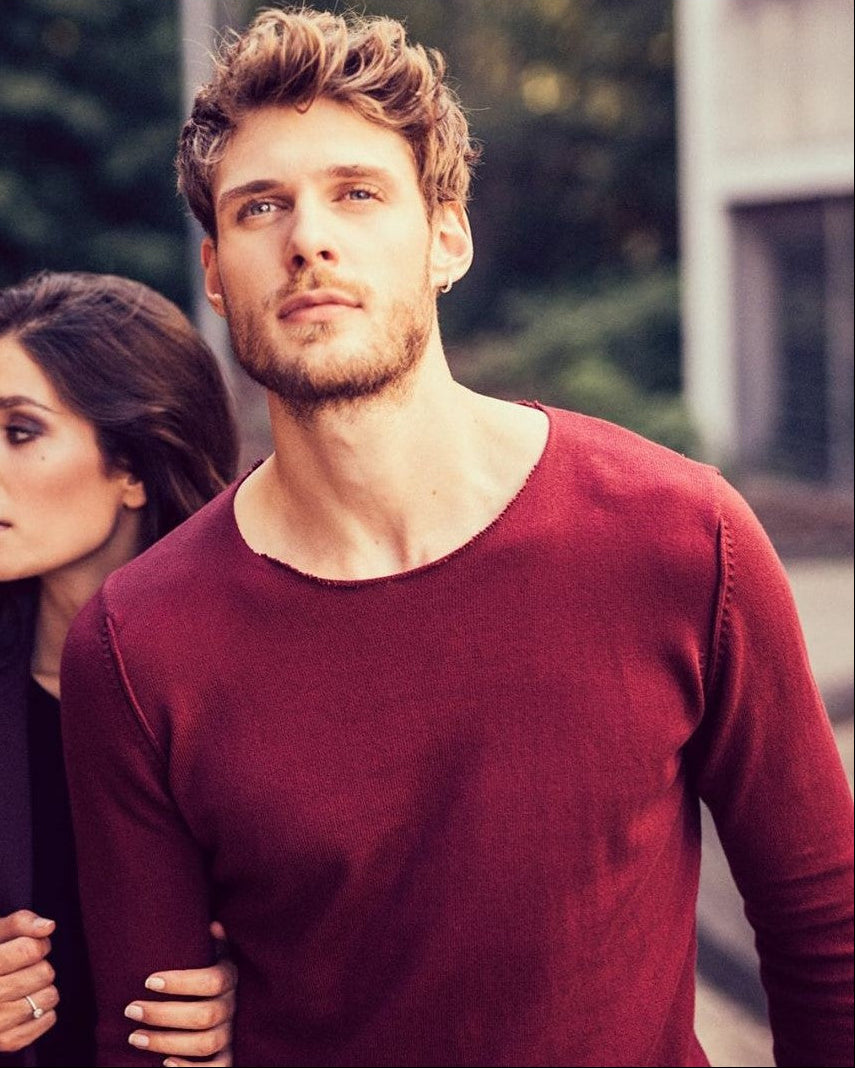 basic Strickpullover Uomo