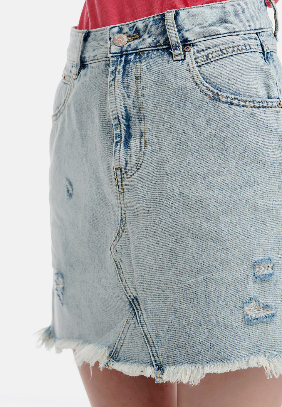 funky buddha - Jeansrock light denim