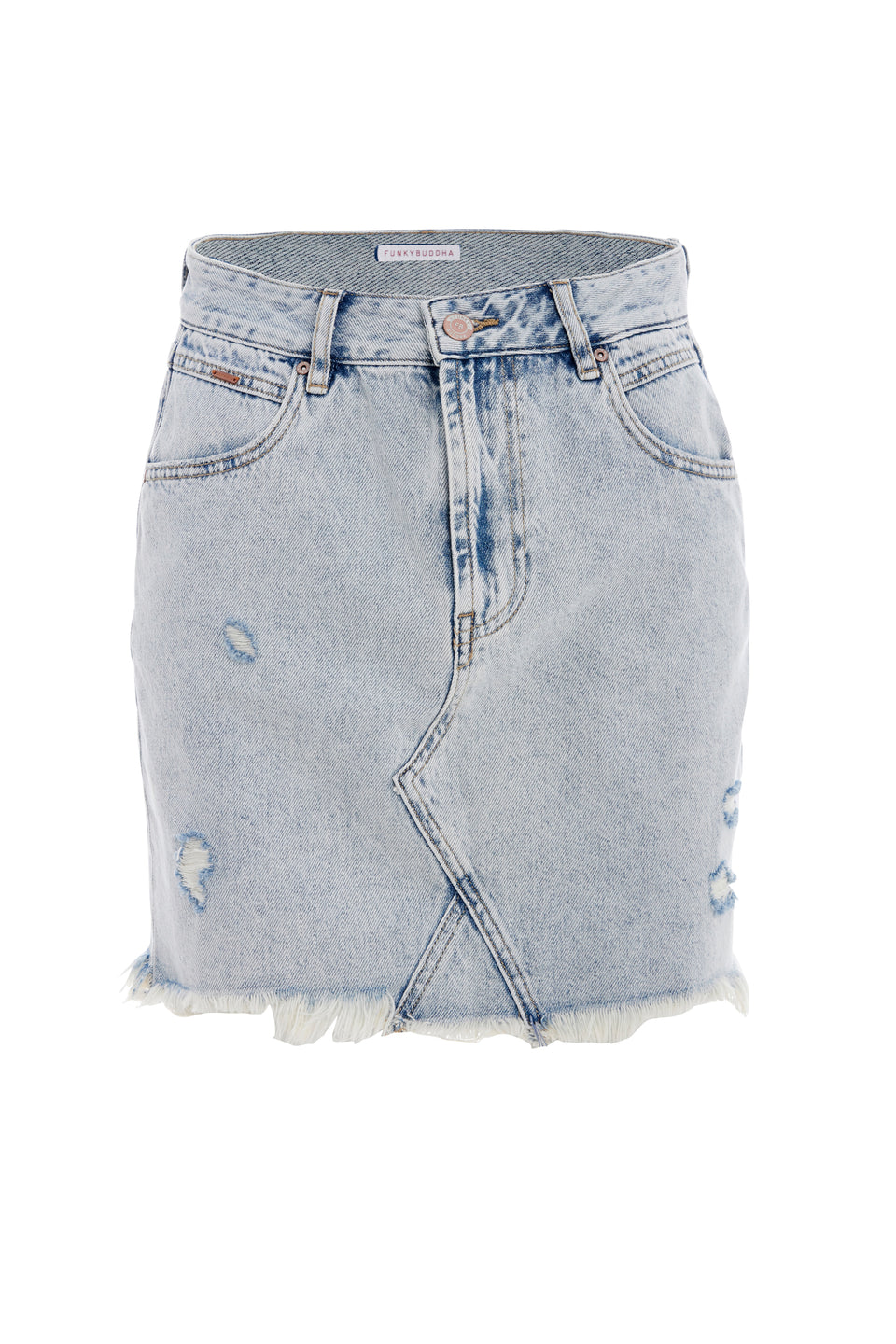 funky buddha - Jeansrock light denim