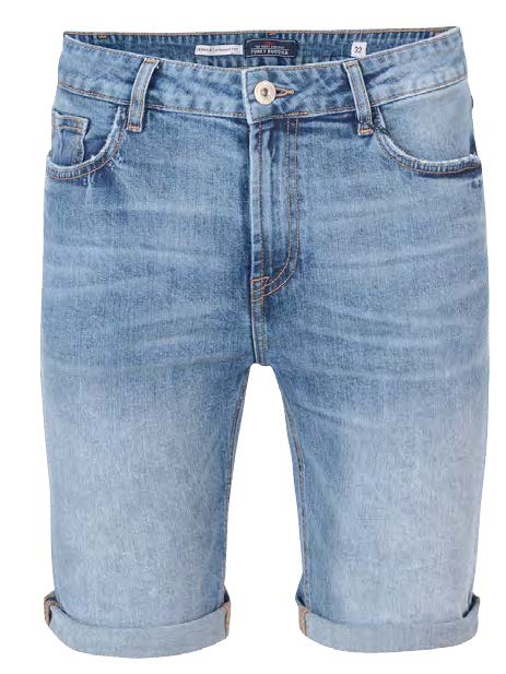 funky buddha - Jeans Bermuda mid blue