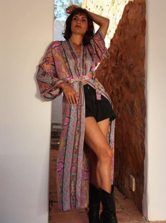 Kimono Ibiza Patchwork lang