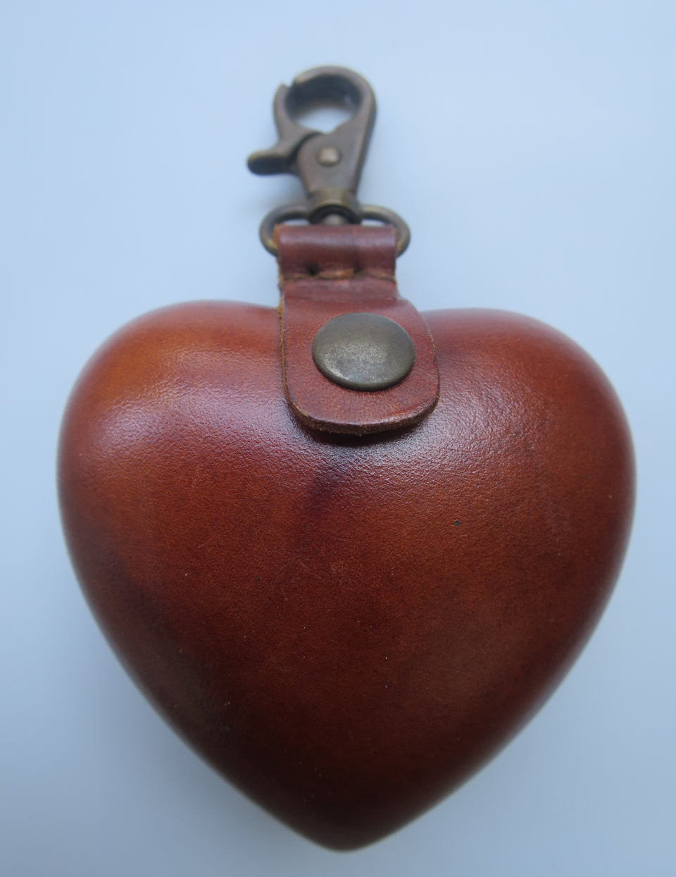 Leather purse heart big