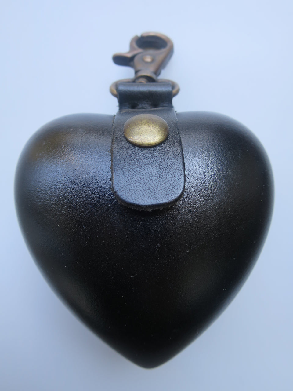 Leather purse heart big