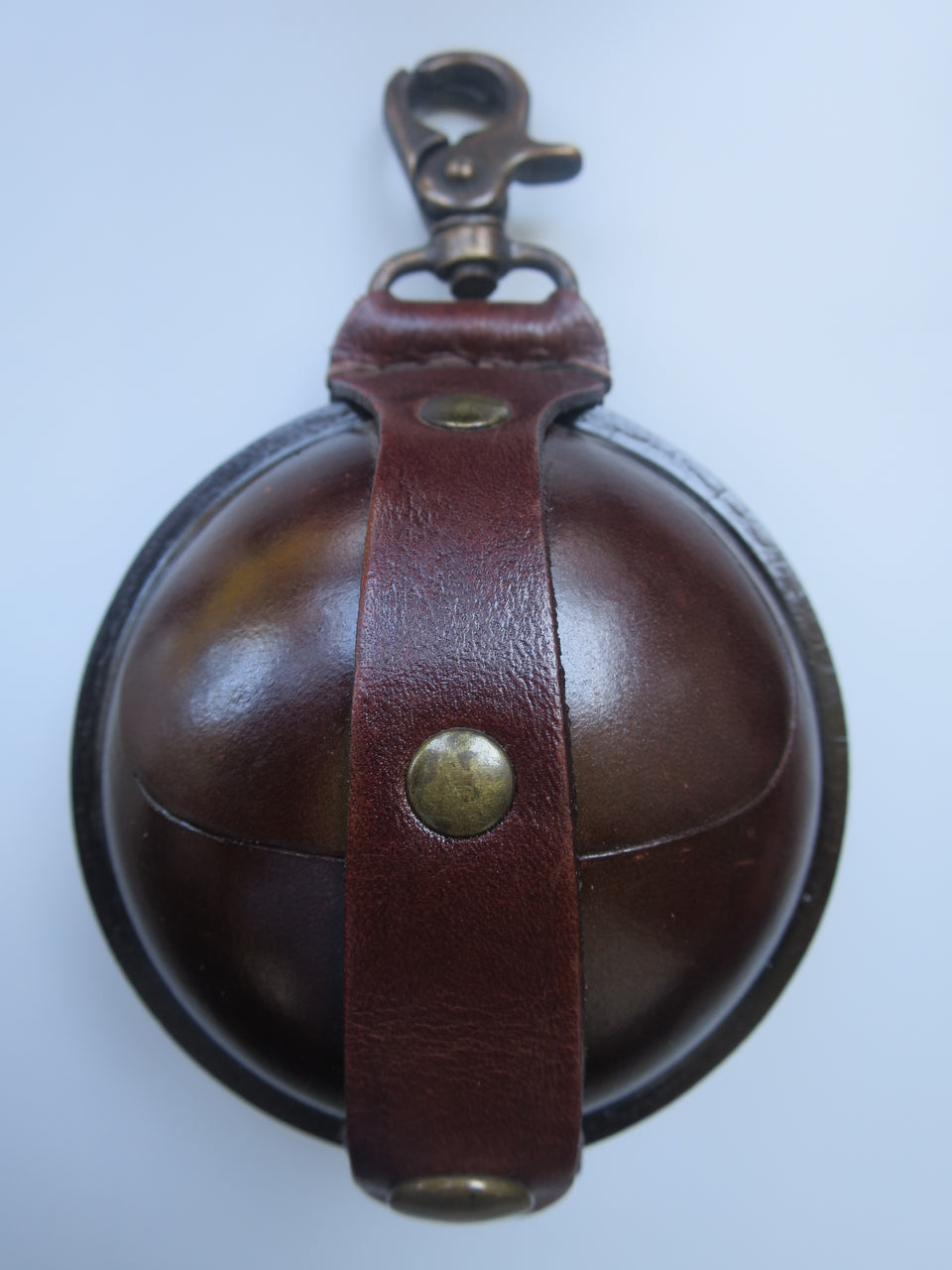 Leather purse round big