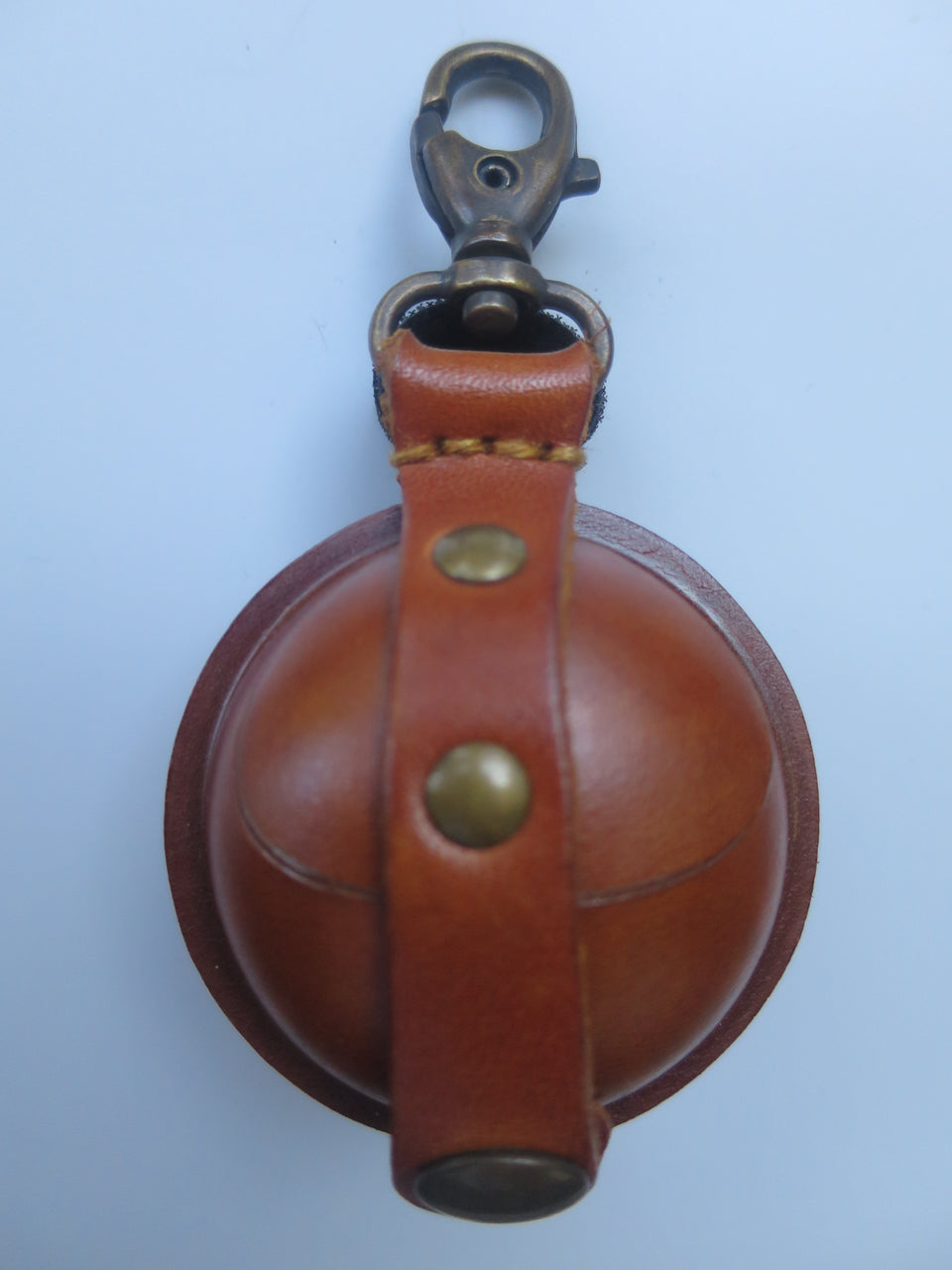 Leather purse round small